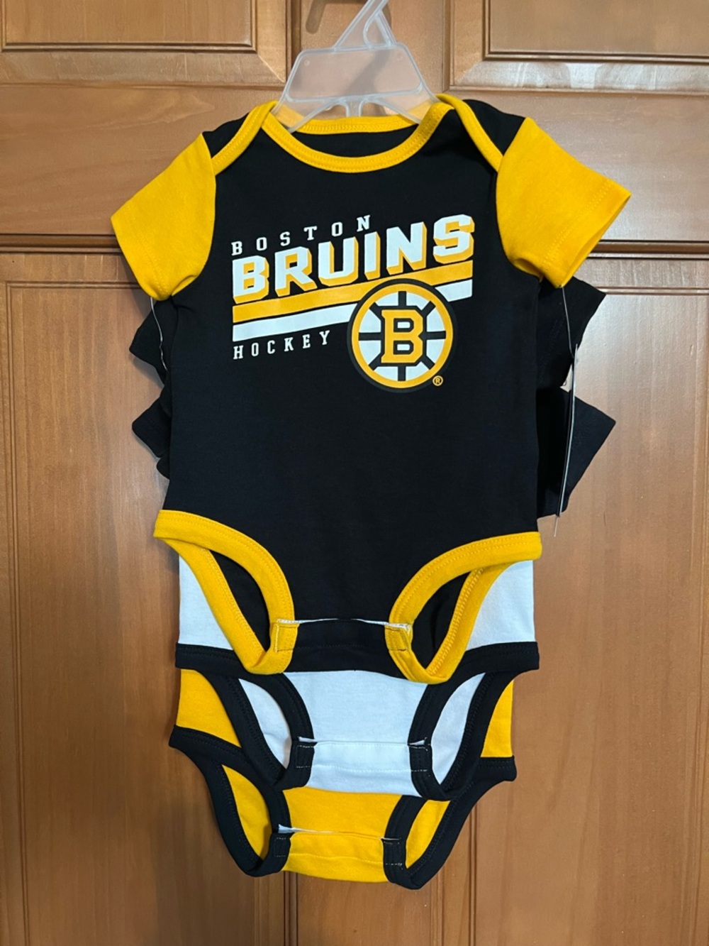 NHL Boston Bruins Newborn 3 Pack Bodysuits